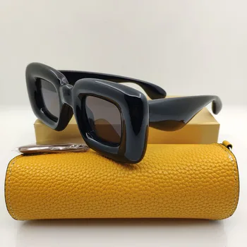 Новые Толстые и тяжелые Ацетатные Солнцезащитные очки Aesthetic Shield Для женщин, Черные Модные Брендовые Дизайнерские Футуристические Женские Крутые Солнцезащитные очки
