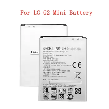 Новый Аккумулятор BL59UH BL-59UH Для LG G2 mini D618 D620 D620R D620K D410 D315 F70 BL 59UH 2440 мАч Телефон Bateria Номер для отслеживания