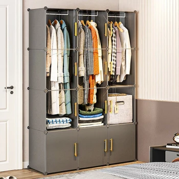 НОВЫЙ гардероб Шкафы для одежды Комоды Шкаф для хранения Кубиков Пластиковая Складная Прочная мебель для домашней спальни