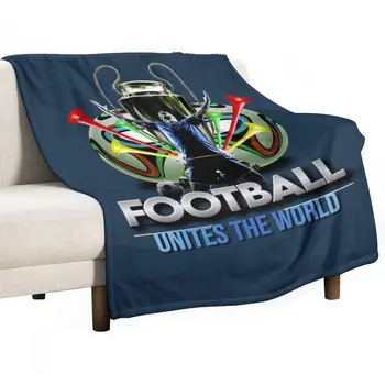 Новый футбол Объединяет мир, плед, Дорожное одеяло, Фланелевое одеяло