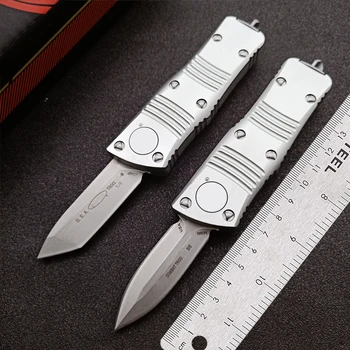 Нож Micro OTF Tech Mini Серии D2 Со Стальным Лезвием Твердостью 58-60HRC из Авиационного алюминия (T6-6061) С рукояткой Из Наружного Ножа для самообороны