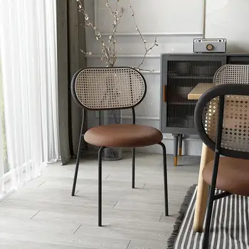 Обеденные стулья из ротанга для отдыха в скандинавском кафе, стулья для гостиной, Современная эргономичная мебель для дома Meuble Salon YX50DC