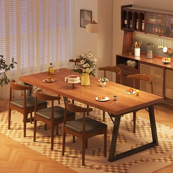 Обеденный стол для приемной, Деревянный ресторан Morden, Обеденный стол для небольшого офиса, Кухонная мебель Kawowe Nordic YN50DT