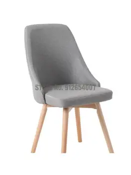 Обеденный стул Nordic с одинарной спинкой из цельного дерева, Чистый Красный стул для макияжа, Компьютерный стол, стул Home Simple