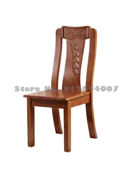 Обеденный стул из массива дерева, домашний Антикварный стул в китайском стиле, Гостиничный ресторан, деревянный стул для взрослых со спинкой из чистого дуба
