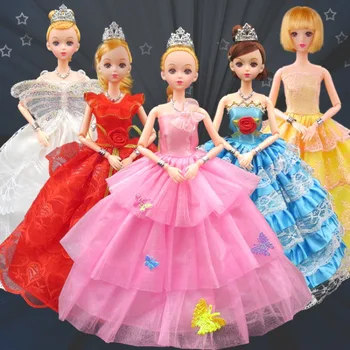 Одетая Кукла Фантазийное Свадебное платье Кукла Девочка Игрушка Подарочный набор Подарочная коробка 30 см12 Шарнирная Кукла
