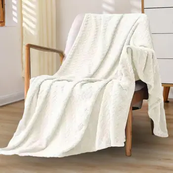 Одеяло с рисунком пшеничного колоса Высококачественное фланелевое одеяло Уютные стильные фланелевые флисовые пледы для теплого декора Легкий вес
