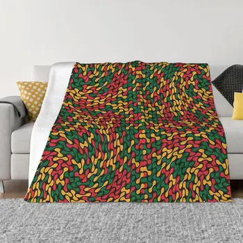 Одеяло с эфиопской росписью Фланелевым узором, Уютное мягкое флисовое покрывало
