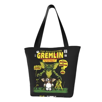 Озорные Гремлины, сумка для покупок в продуктовых магазинах, модные холщовые сумки через плечо для покупателей, большая вместительная сумка Mogwai Gizmo.