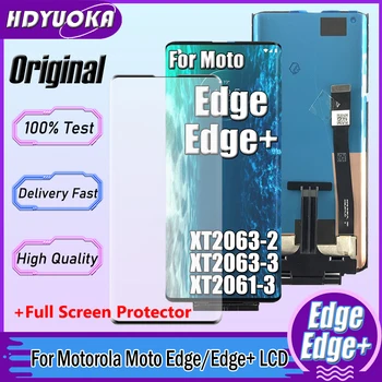 Оригинал для Motorola Moto Edge XT2063-3 ЖК-дисплей С сенсорным экраном Digitizer Для Moto Edge + XT2061-3 Edge Plus + Защитная пленка для экрана