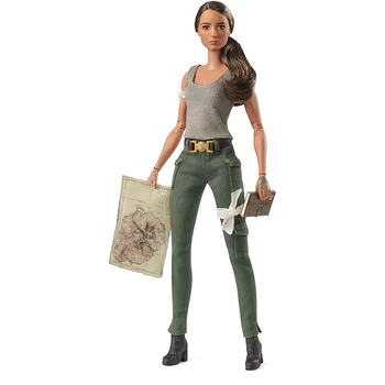 Оригинальная коллекция кукол Барби Black Label, игрушки для кукол Tomb Raider для девочек, подарки на день рождения и Рождество, подлинный топовый бренд mattel