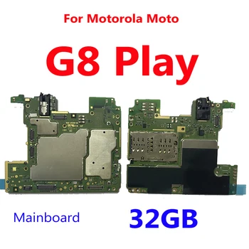 Оригинальная материнская плата для Motorola Moto G8 Play, материнская плата G8Play объемом 32 ГБ, мобильные электронные панели с пластиной микросхем