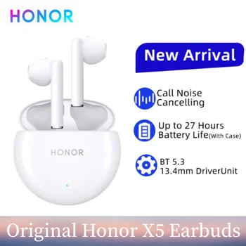 Оригинальные наушники Honor Earbuds X5 TWS Беспроводные наушники Bluetooth 5.2 Подключение к двум устройствам Беспроводной слуховой аппарат с шумоподавлением