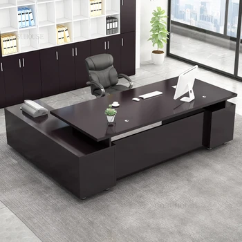 Офисные столы из скандинавского дерева, современный одноместный стол менеджера, простая офисная мебель, роскошный модный стол босса, Домашняя спальня, рабочий стол