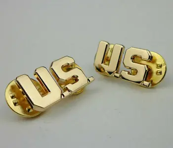 . Офицер армии США времен Второй мировой войны, нагрудный знак США, классическая военная булавка с откидным воротником