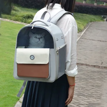Переносная сумка-переноска для домашних животных, Уличный дышащий рюкзак для кошек, Вместительная сумка для маленьких собак, Дорожная сумка, ткань Оксфорд