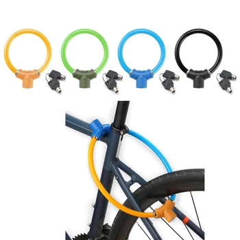 Переносной велосипедный замок в форме колец, высокозащищенный противоугонный замок для велосипедов с ключами, прямая поставка