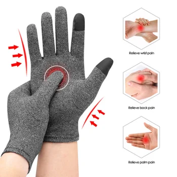 Перчатки для снятия боли в суставах при артрите, терапия, перчатки для пальцев, перчатки для артрита, женские ревматоидные магнитные компрессионные перчатки, 1 пара
