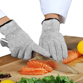 Перчатки, устойчивые к порезам, Перчатки, защищающие от порезов, Высокопрочные промышленные перчатки, 5-й уровень безопасности при работе на кухне, в саду, Перчатки против царапин