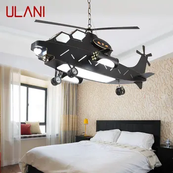 Подвесной светильник в виде детского самолета ULANI, винтажный светодиодный креативный мультяшный фонарь-вертолет для декора Детской комнаты Детского сада