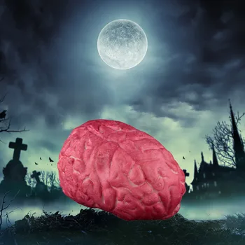 Поддельный страшный человеческий мозг, украшение для Хэллоуина и реквизит, резиновый орган в доме ужасов с привидениями, часть тела, декор для Хэллоуина, реквизит для ужасов