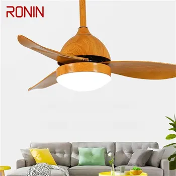 Потолочный вентилятор RONIN Simple с дистанционным управлением Современная светодиодная лампа для домашней столовой спальни