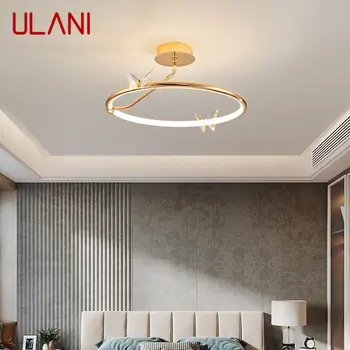 Потолочный светильник ULANI Nordic с современным декором в виде бабочки, роскошный светодиодный светильник 3 цвета, креативные светильники для домашнего кабинета в спальне