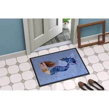 Потрясающий приветственный коврик Mermaid в помещении / на открытом воздухе 24x36 - Красочный декоративный коврик или циновка, идеально подходящий для входа через парадную дверь, патио,
