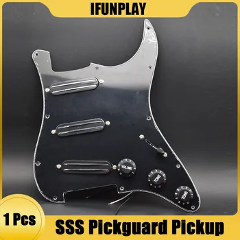Предварительно Подключенный Комплект Звукоснимателей Pickguard SSS Loaded Guitar Dual Hot Rail Хамбакерные Звукосниматели Pickguard Scratchplate В Сборе для Гитары ST
