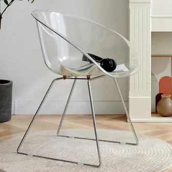 Прозрачные обеденные стулья расслабляющего дизайна Nordic Single, роскошные обеденные стулья для кафе, Кухонная мебель для дома Silla Comedor YX50DC