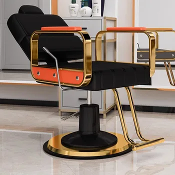 Профессиональное парикмахерское кресло Для салона Красоты, Парикмахерское Кресло для Стилиста, Вращающееся Кресло с Откидной спинкой, Роскошная Мебель Sedia Girevole LJ50BC