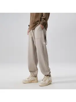 Прямые брюки мужские 2023 весна и осень американские уличные свободные широкие брюки мужские повседневные брюки