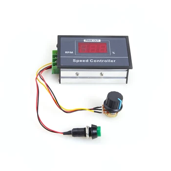 Регулятор скорости двигателя постоянного тока 6-60 В 30A PWM, бесступенчатый регулятор привода с цифровым дисплеем