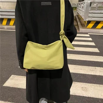 Ретро нейлоновая брендовая женская сумка через плечо, новая дорожная сумка большой емкости, Дизайнерская простая сумочка на цепочке, модная женская сумка-мессенджер