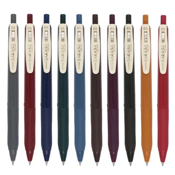 Ретро Темный цвет 0,5 мм Гелевые ручки нажимного типа, светостойкие и водонепроницаемые, канцелярские принадлежности для студентов, пишущих и рисующих, Офисные школьные принадлежности