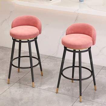 Розовые стулья для столовой, расслабляющие Высокие мягкие салонные стулья для обеденного стола, модная кухонная мебель Sillas Comedor MQ50CY