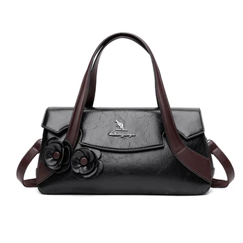 Роскошная дизайнерская женская сумка через плечо, высококачественная трендовая однотонная кожаная сумочка с индивидуальными цветами и ручками