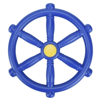 Рулевое колесо для детской площадки, крепление к рулевому колесу, колесо Пиратского корабля для спортзала в джунглях или качелей синего цвета
