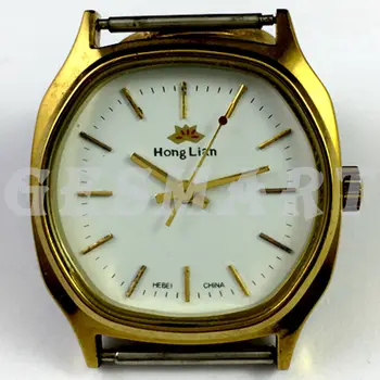ручные механические часы HONGLIAN 34 мм, Золотой гвоздь, квадратный золотой корпус, 17 евреев