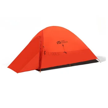Сверхлегкая палатка для пеших прогулок на открытом воздухе, 20D Силиконовый алюминиевый шест, Ветрозащитный, Непромокаемый, Походная палатка, Складной Портативный зонт