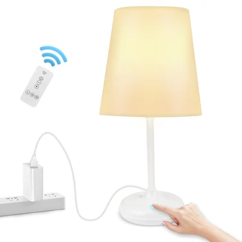 Светодиодная Настольная Лампа USB Charge Light С Дистанционным Управлением, Затемняемая Настольная Лампа С Таймером Для Спальни, Детской Комнаты И Других Комнатных Ламп