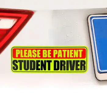 Светоотражающая наклейка для водителя, Светоотражающие наклейки для автомобиля, необходимые магнитные знаки для новых водителей, повышающие безопасность дорожного движения с помощью для стажера