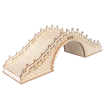 Сделай Сам, ручная сборка антикварных моделей мостов, деревянная головоломка, арочный мост, детская головоломка, обучающие строительные блоки, игрушки