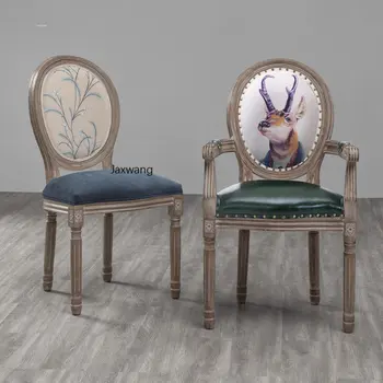 Скандинавский маникюр, обеденные стулья для кухни, мебель для дома, Ресторанный обеденный стул, современный стул, американский стул для макияжа из массива дерева