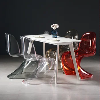 Скандинавский Обеденный Креативный обеденный стул из акрилового пластика, Призрачный стул, Хрустальный стул, Мебель для столовой, Прозрачное кресло