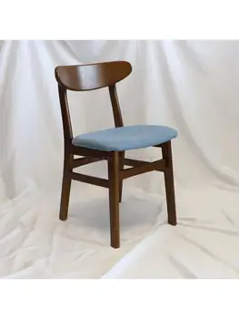 Скандинавский стул из массива дерева, стул для отдыха со спинкой, Балконное бревно, Однотонный Светлый Обеденный стол для офиса продаж в семье класса люкс и