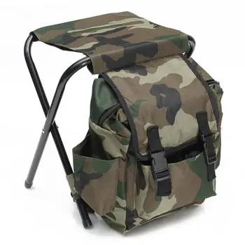 Складной стул, Портативный камуфляжный рюкзак для кемпинга, Аксессуары для рыбалки