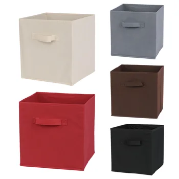 Складной ящик для хранения без крышки, складные контейнеры для хранения из нетканого материала, шкаф-органайзер, Кубический ящик для хранения большой емкости