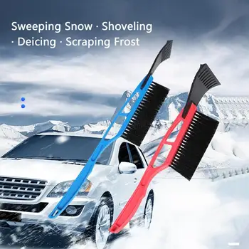 Скребок для льда для автомобиля, зимние лопаты для снега, инструмент для удаления гравия, Двусторонний расширенный скребок для снега на лобовом стекле с эргономичной ручкой