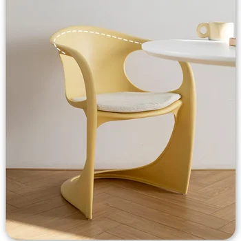 Современная мебель Простые стулья для кухни Креативные обеденные стулья для балкона Повседневный стул для посетителей ресторана с удобной спинкой